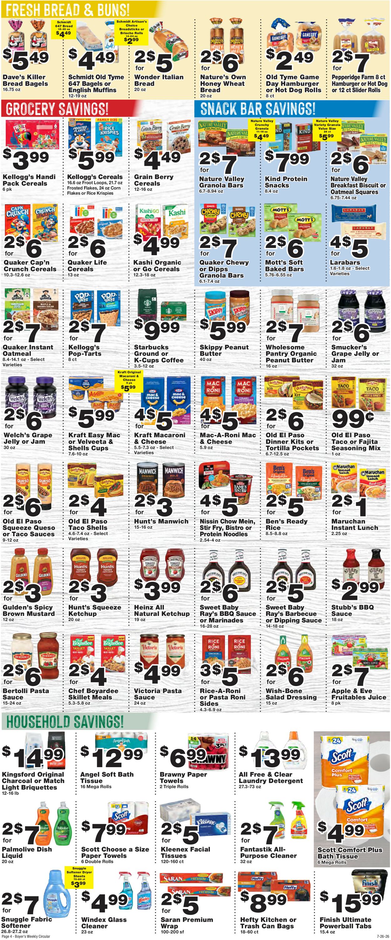 Catalogue Boyer's Food Markets from 07/26/2026