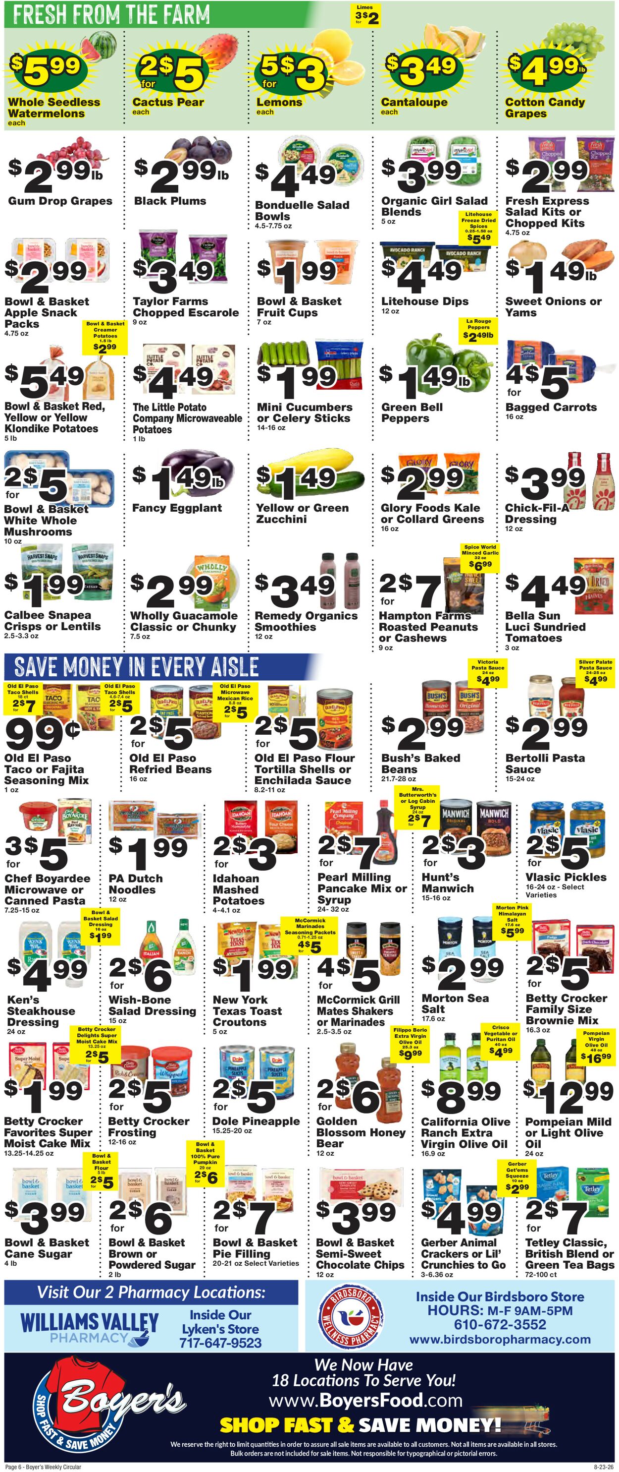 Catalogue Boyer's Food Markets from 08/23/2026