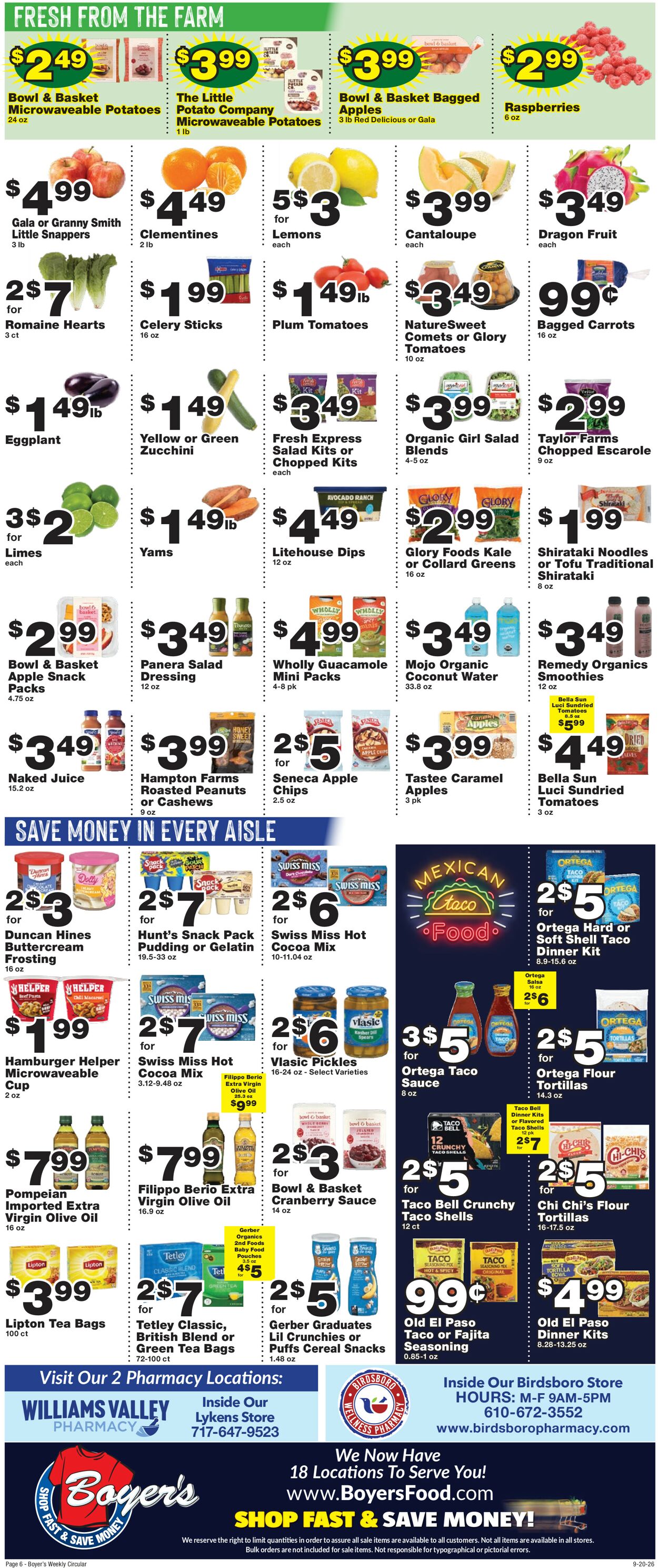 Catalogue Boyer's Food Markets from 09/20/2026