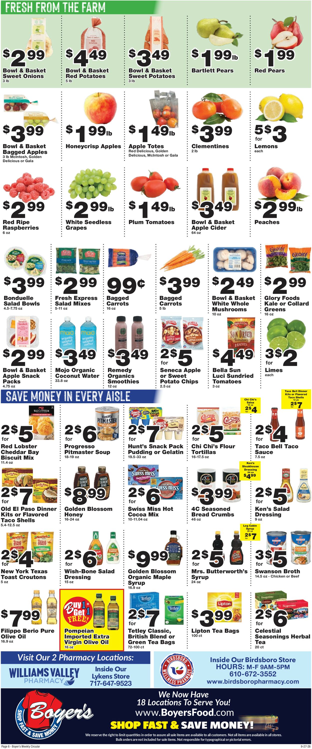 Catalogue Boyer's Food Markets from 09/27/2026