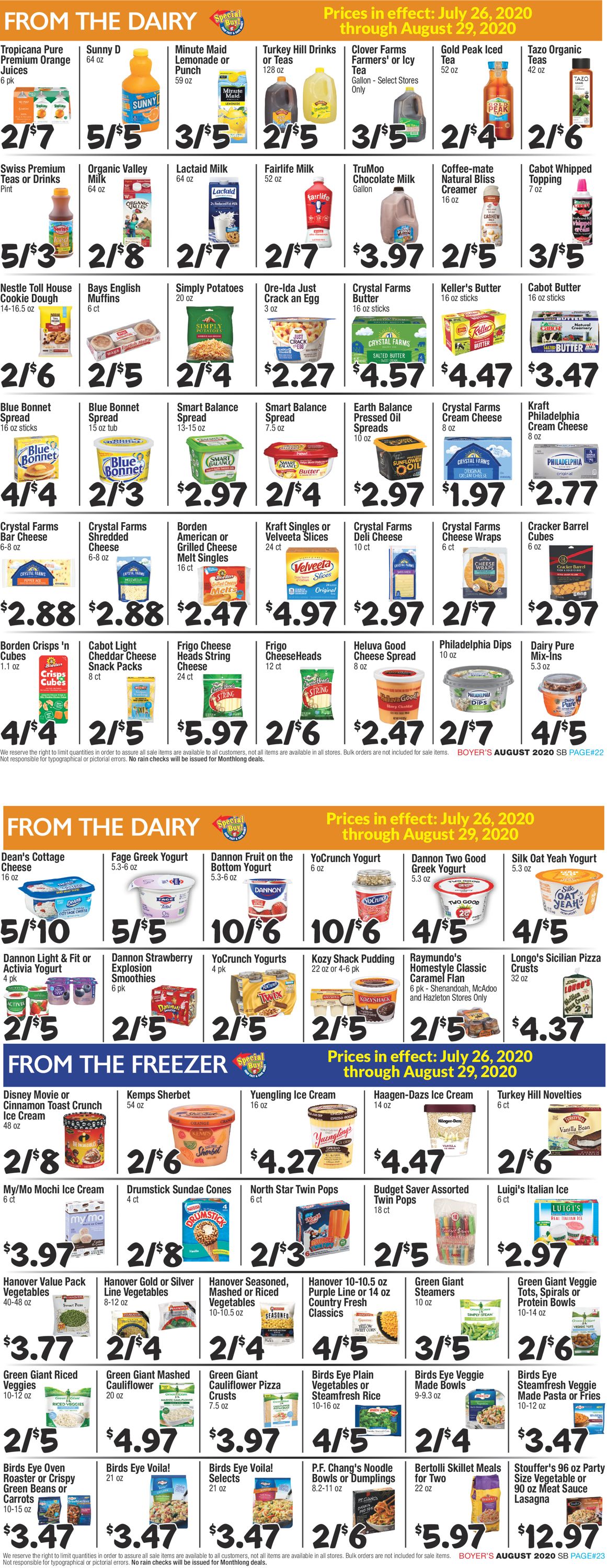 Catalogue Boyer's Food Markets from 07/28/2020