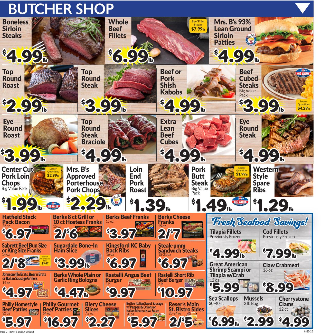 Catalogue Boyer's Food Markets from 08/23/2020