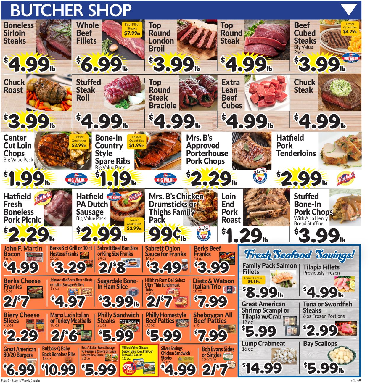 Catalogue Boyer's Food Markets from 09/20/2020