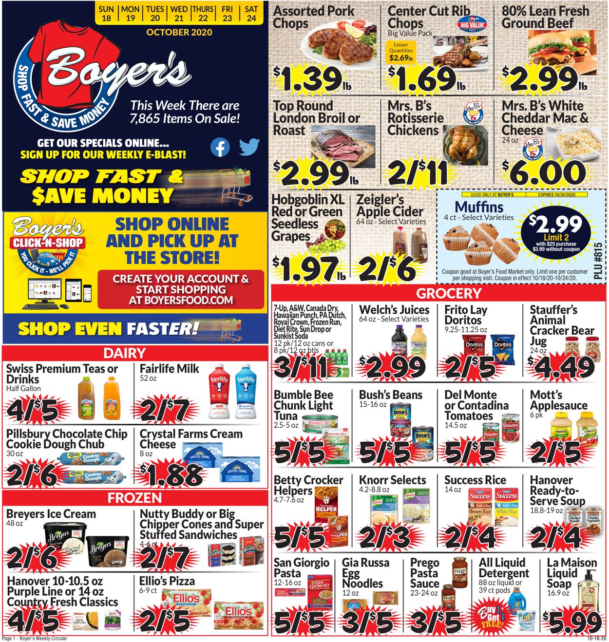 Catalogue Boyer's Food Markets from 10/18/2020