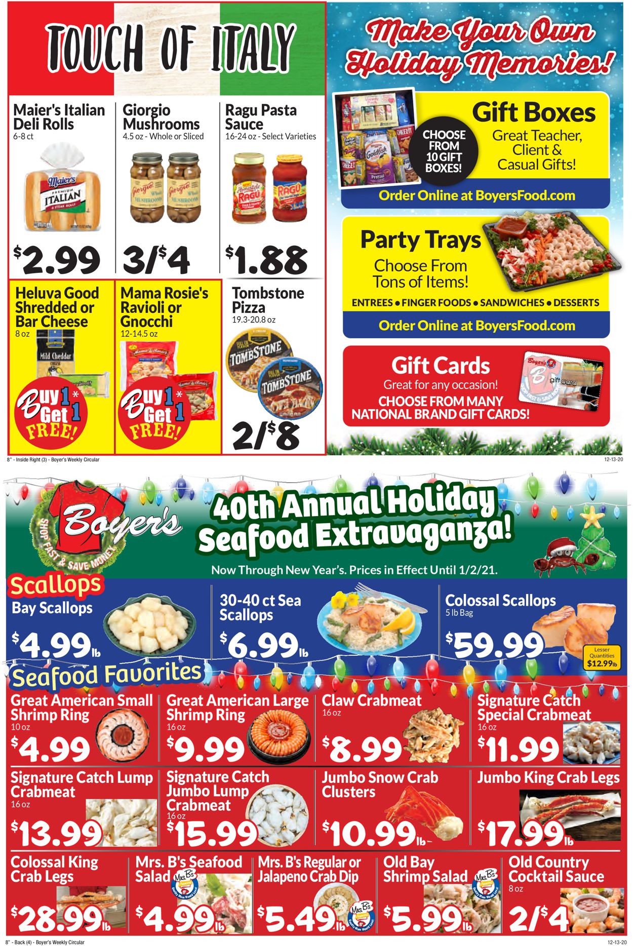 Catalogue Boyer's Food Markets from 12/13/2020