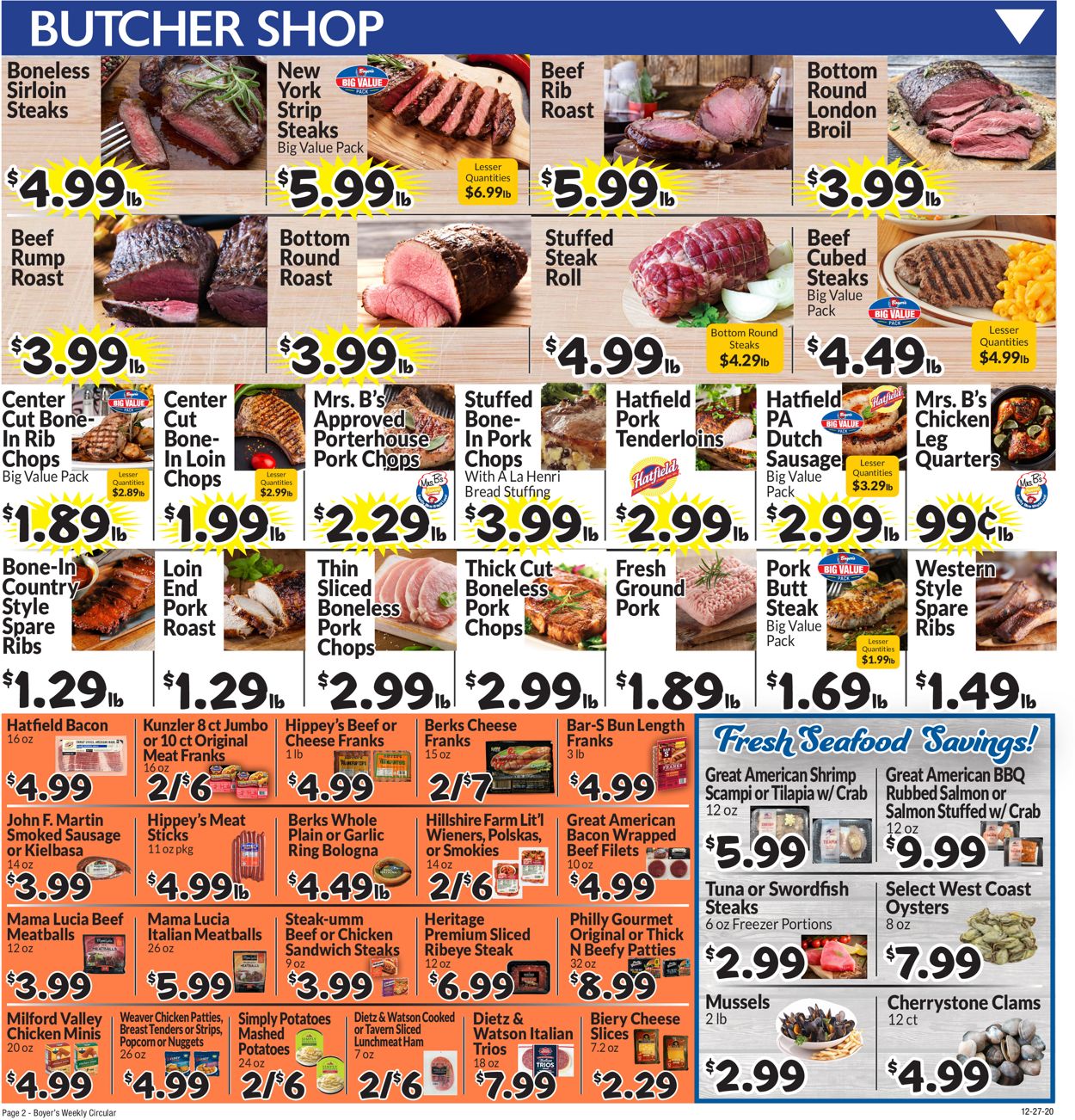 Catalogue Boyer's Food Markets from 12/27/2020