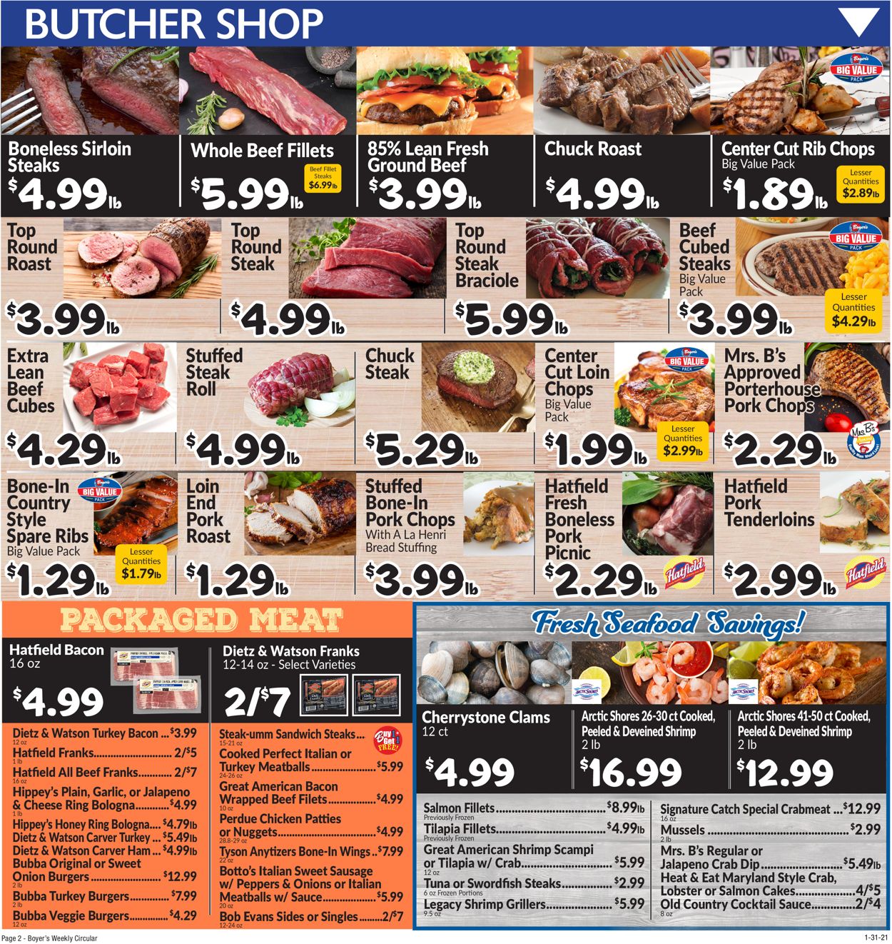 Catalogue Boyer's Food Markets Game Day 2021 from 01/31/2021
