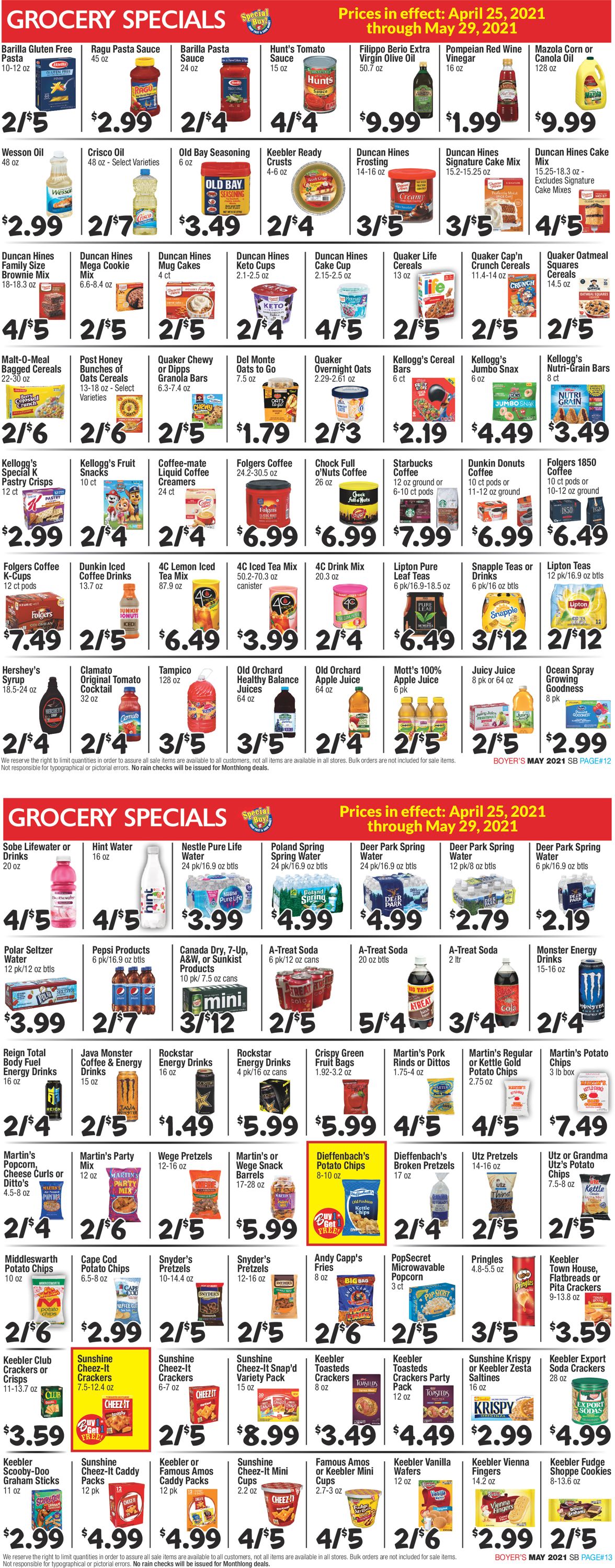 Catalogue Boyer's Food Markets from 04/25/2021