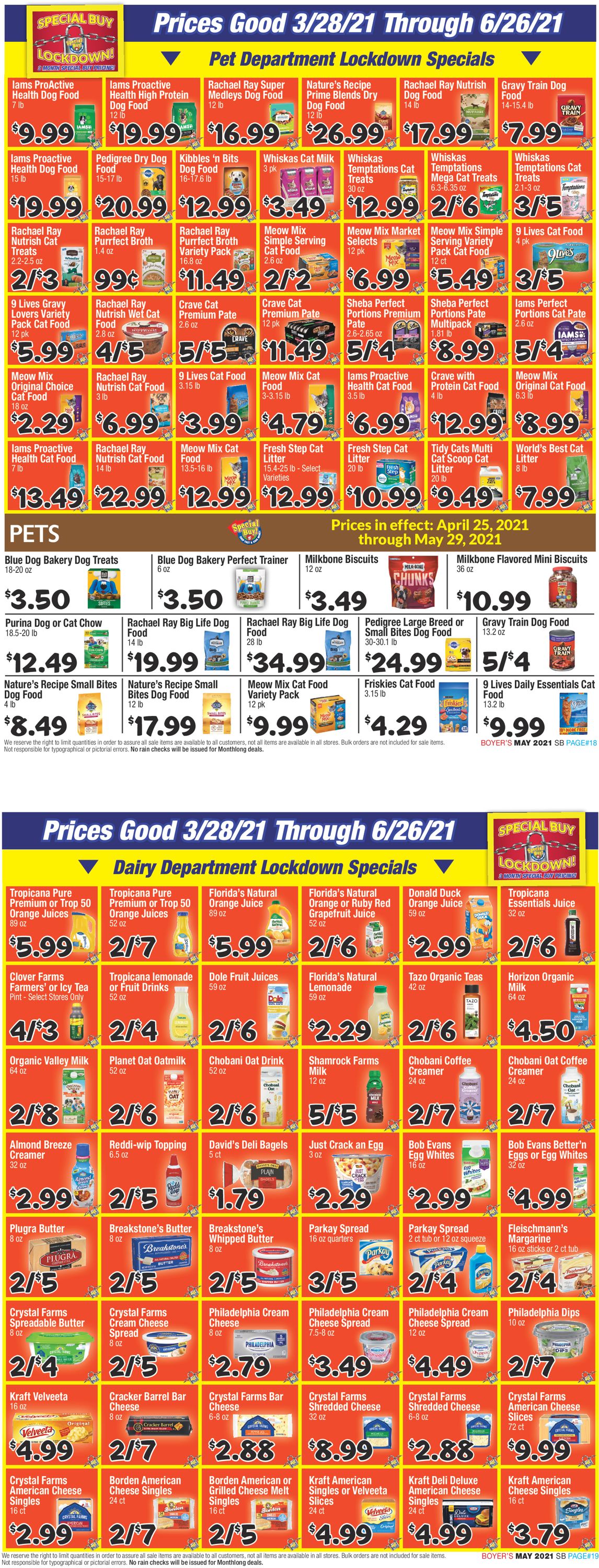 Catalogue Boyer's Food Markets from 04/25/2021