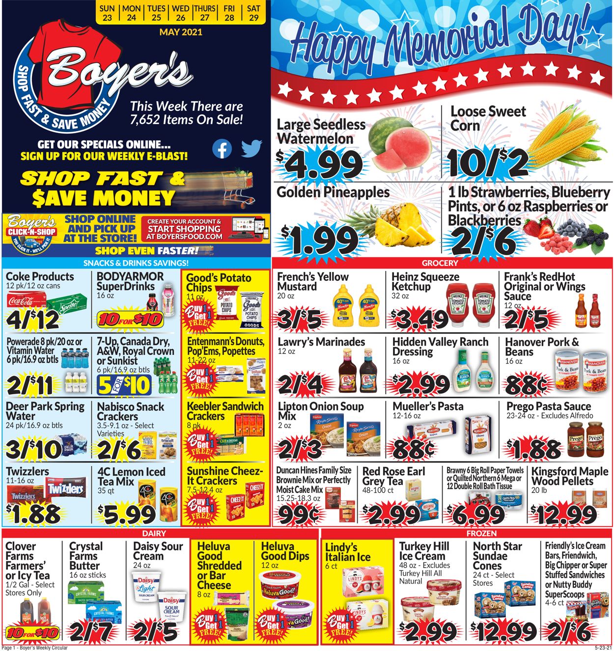 Catalogue Boyer's Food Markets from 05/23/2021