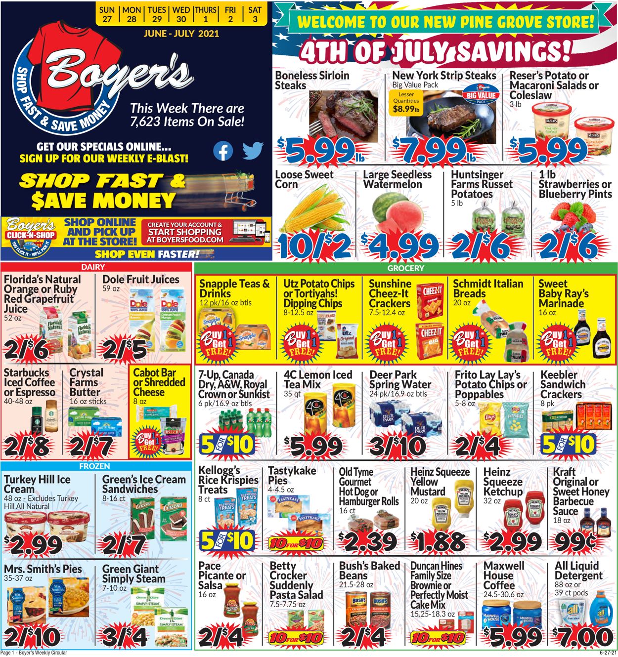 Catalogue Boyer's Food Markets from 06/27/2021