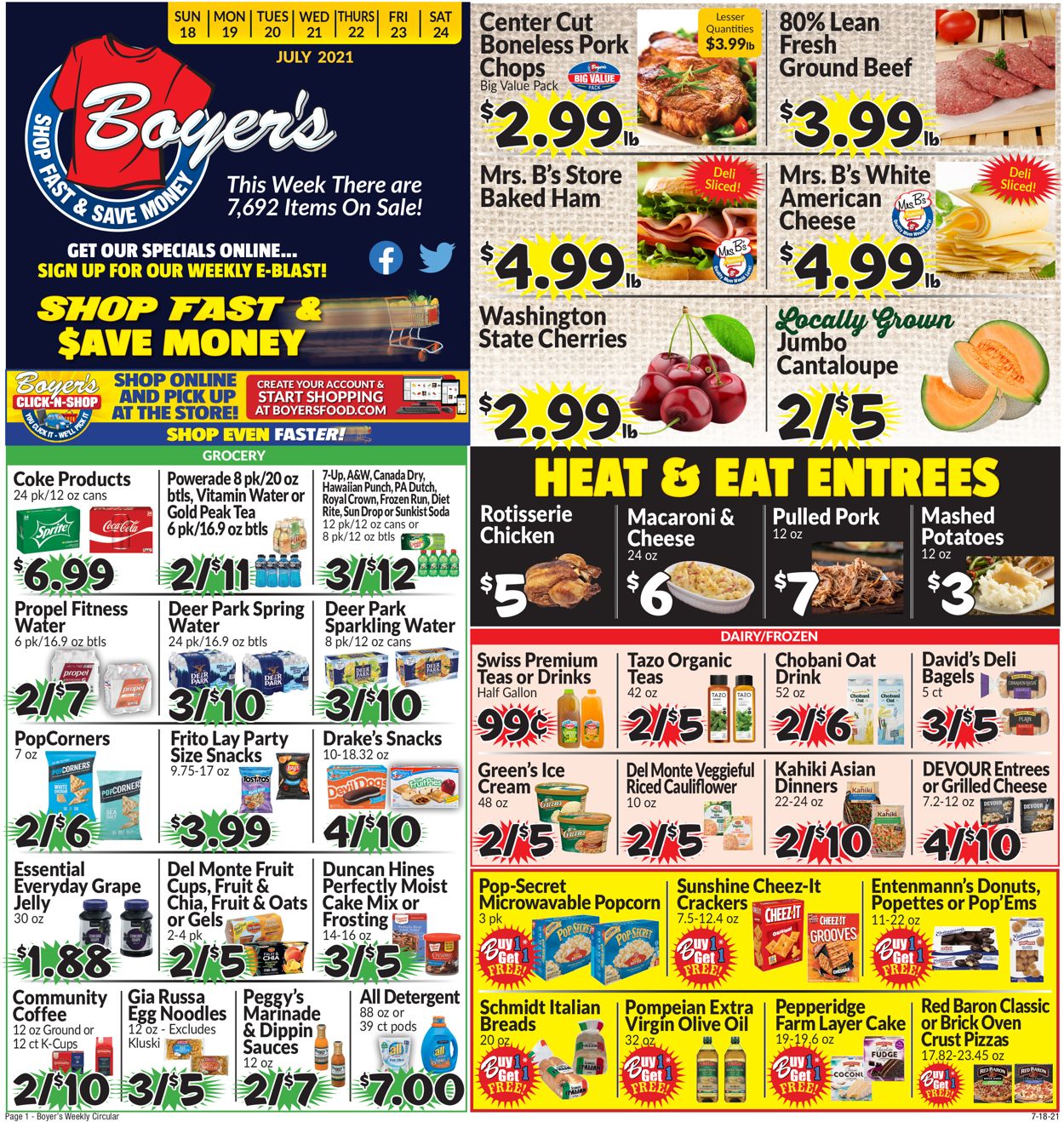 Catalogue Boyer's Food Markets from 07/18/2021