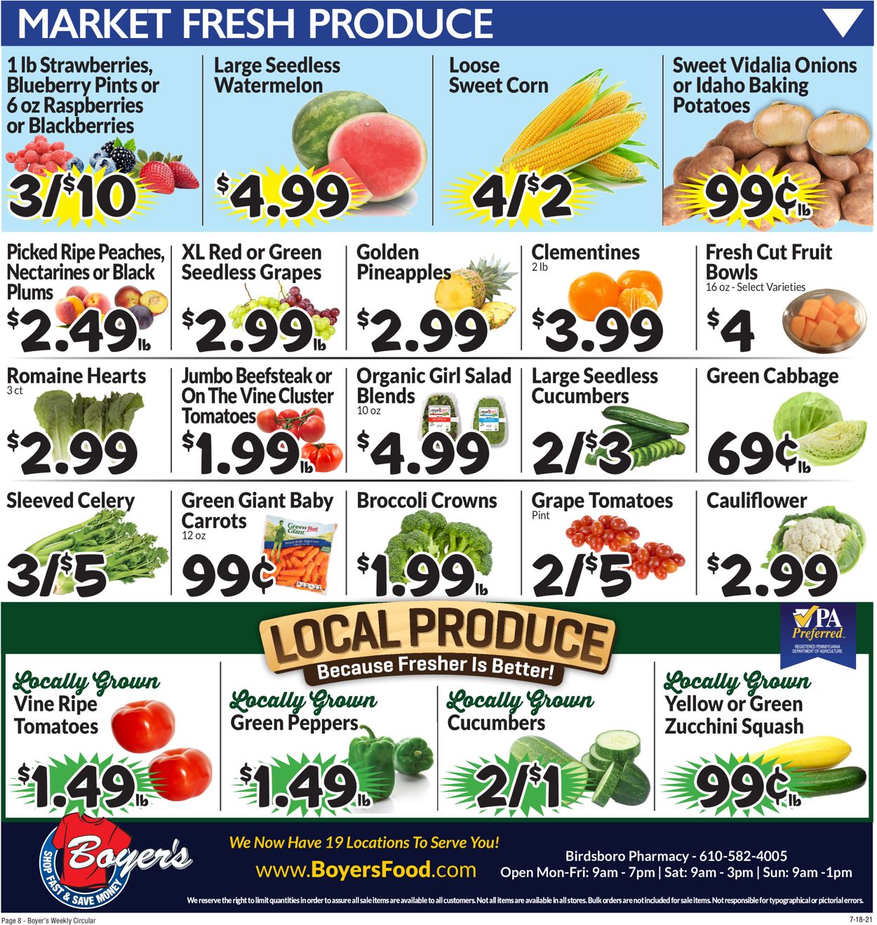 Catalogue Boyer's Food Markets from 07/18/2021