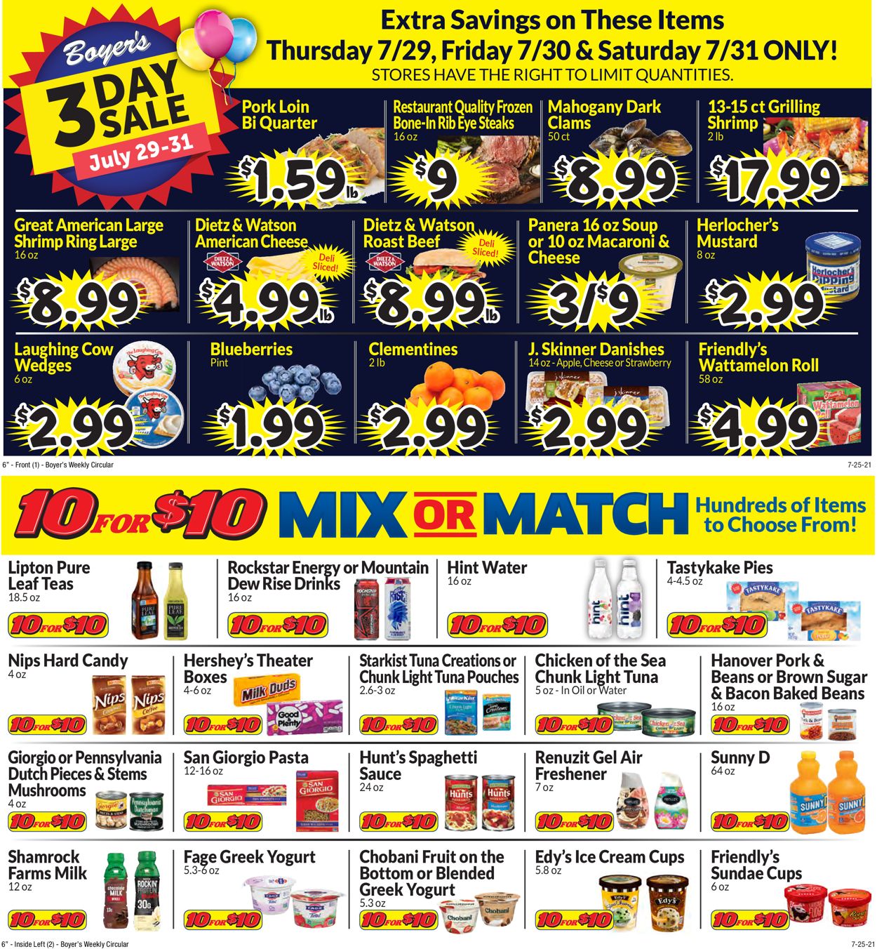 Catalogue Boyer's Food Markets from 07/25/2021