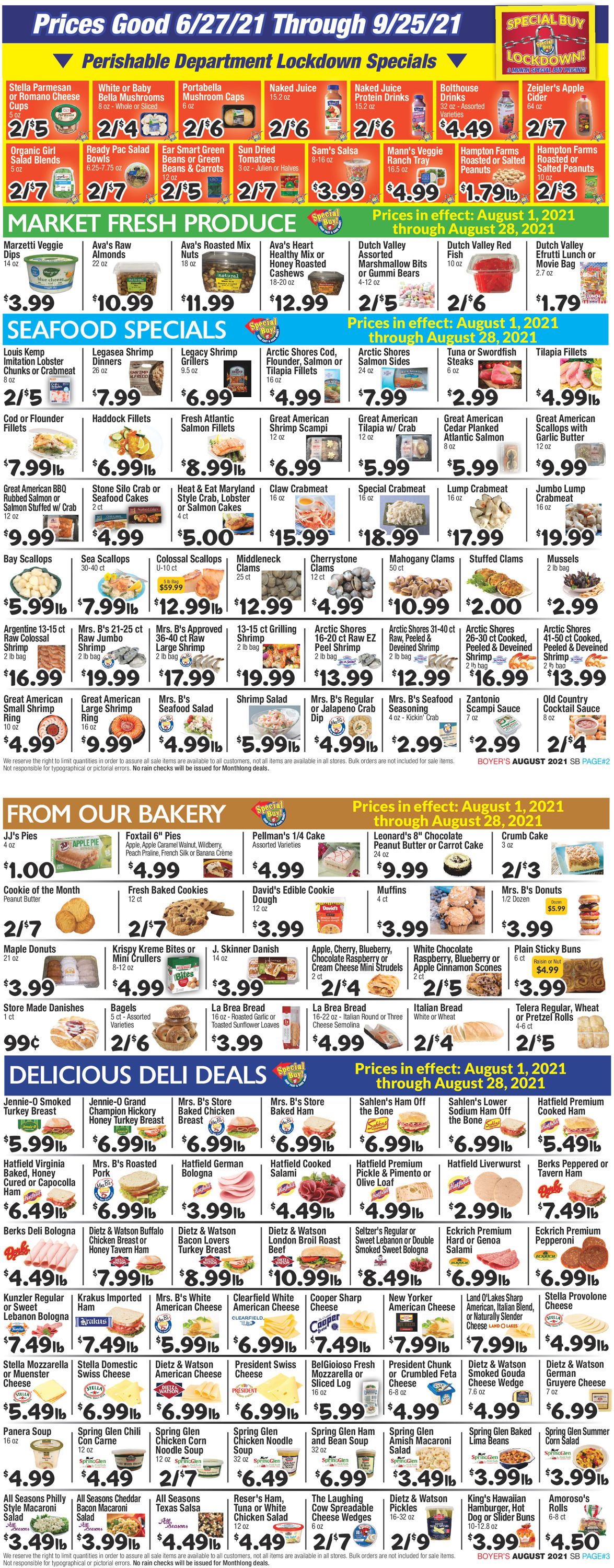 Catalogue Boyer's Food Markets from 08/01/2021