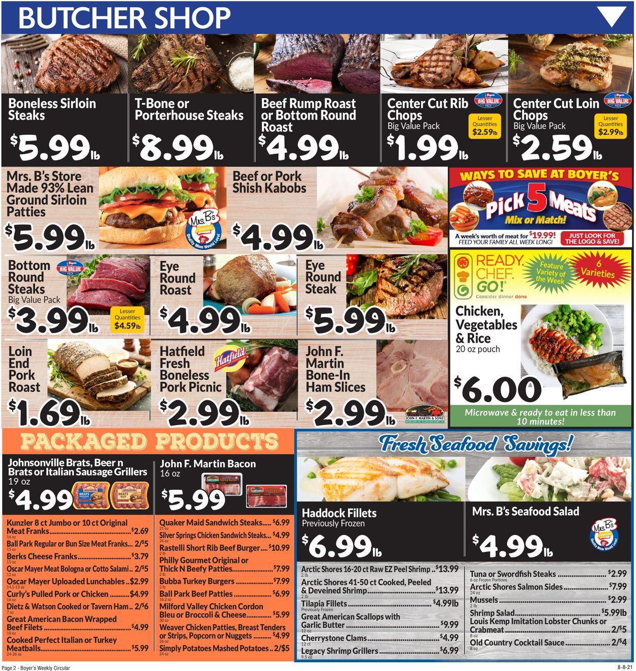 Catalogue Boyer's Food Markets from 08/08/2021