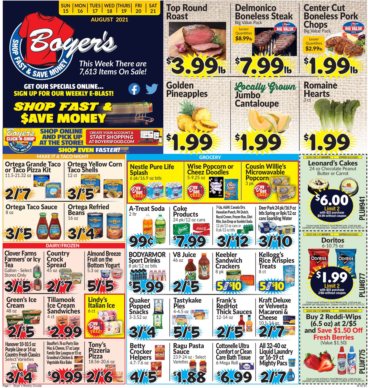 Catalogue Boyer's Food Markets from 08/15/2021