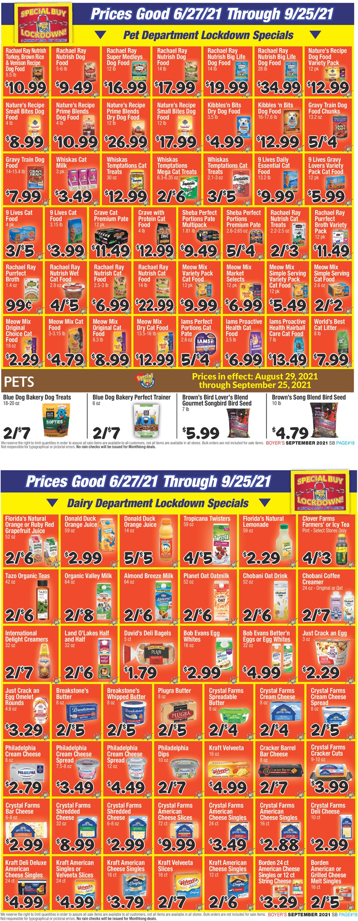 Catalogue Boyer's Food Markets from 08/29/2021