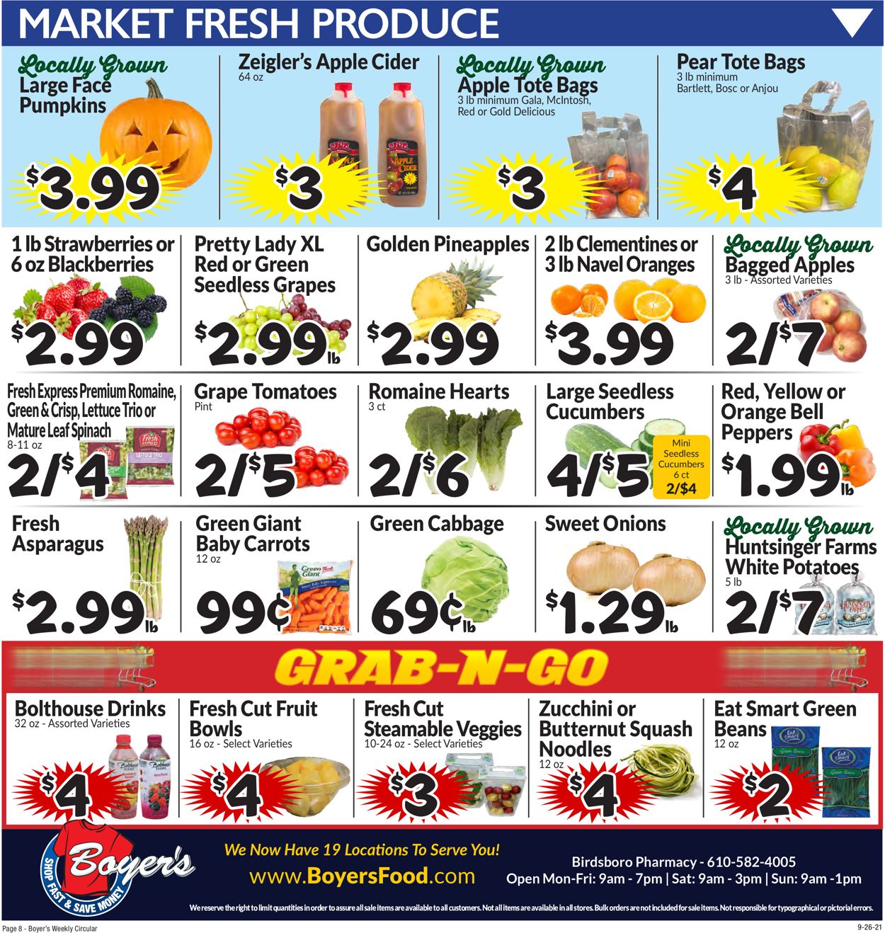 Catalogue Boyer's Food Markets from 09/26/2021