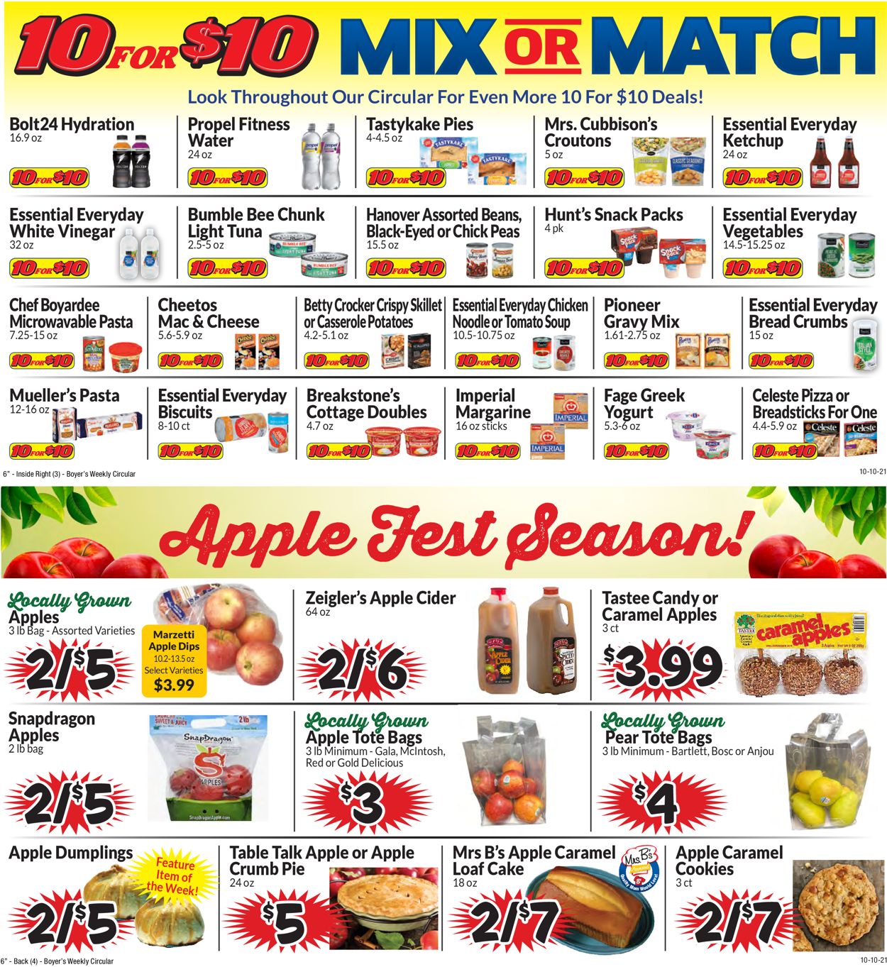 Catalogue Boyer's Food Markets from 10/10/2021