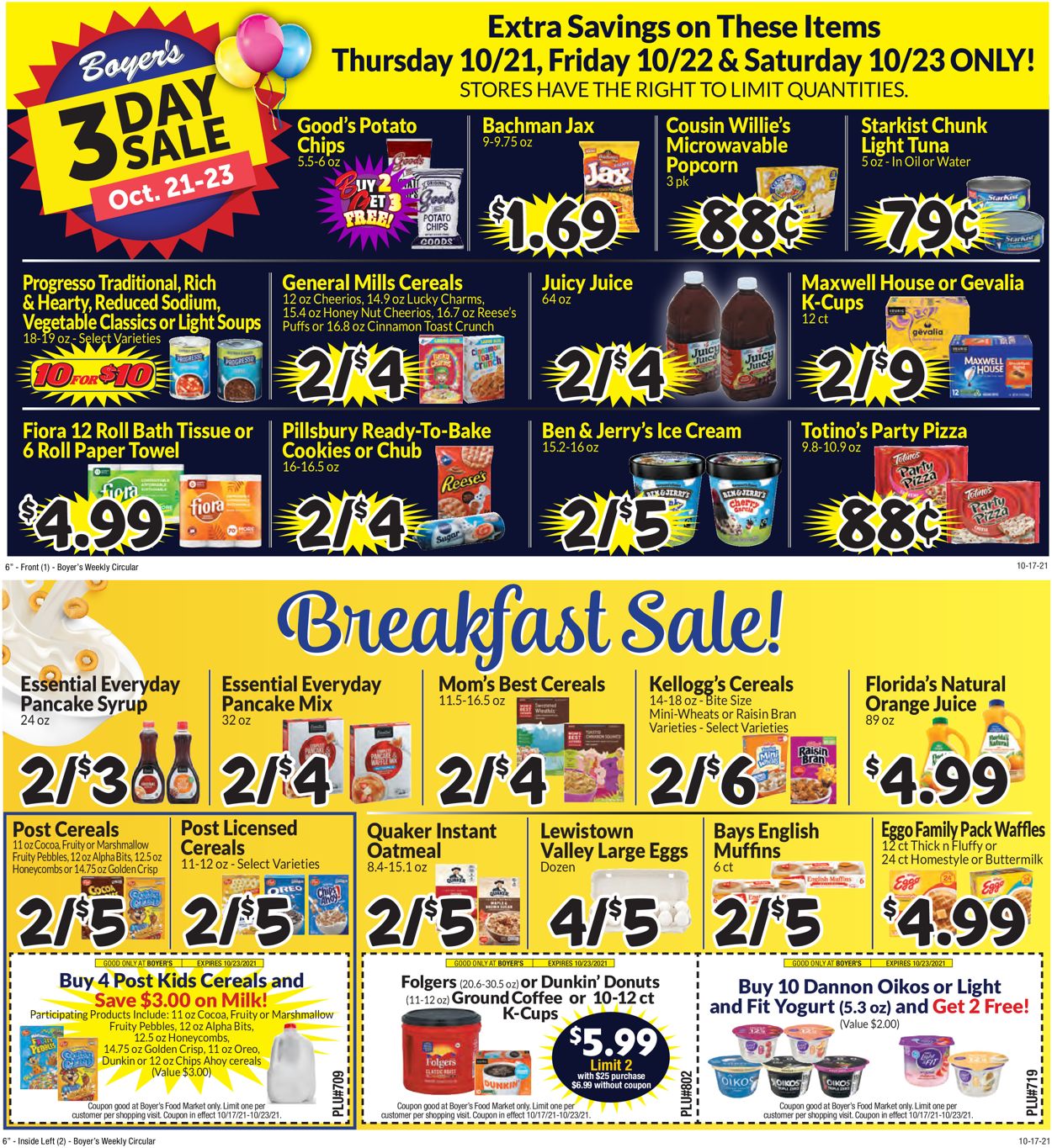 Catalogue Boyer's Food Markets from 10/17/2021