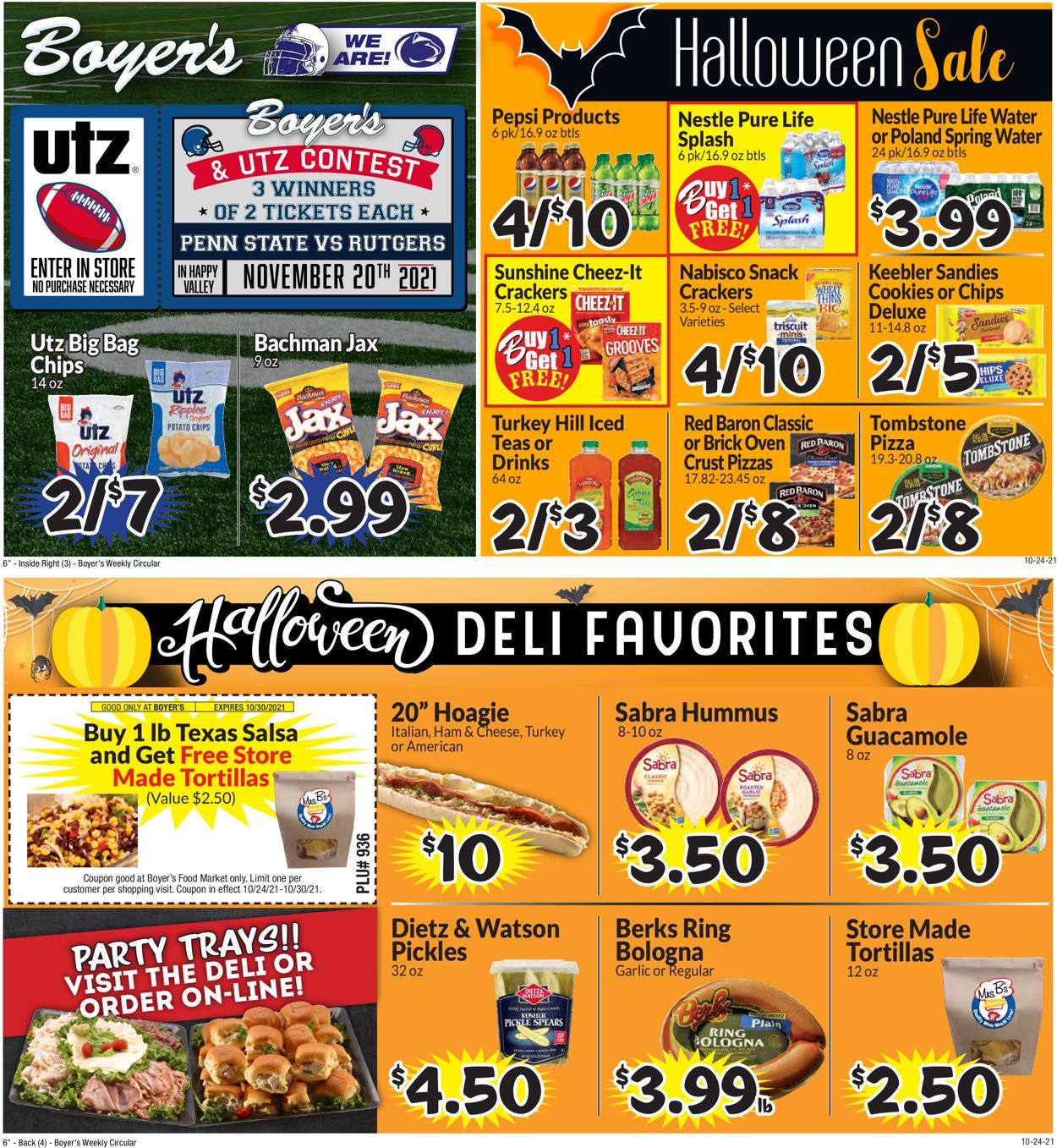 Catalogue Boyer's Food Markets HALLOWEEN 2021 from 10/24/2021