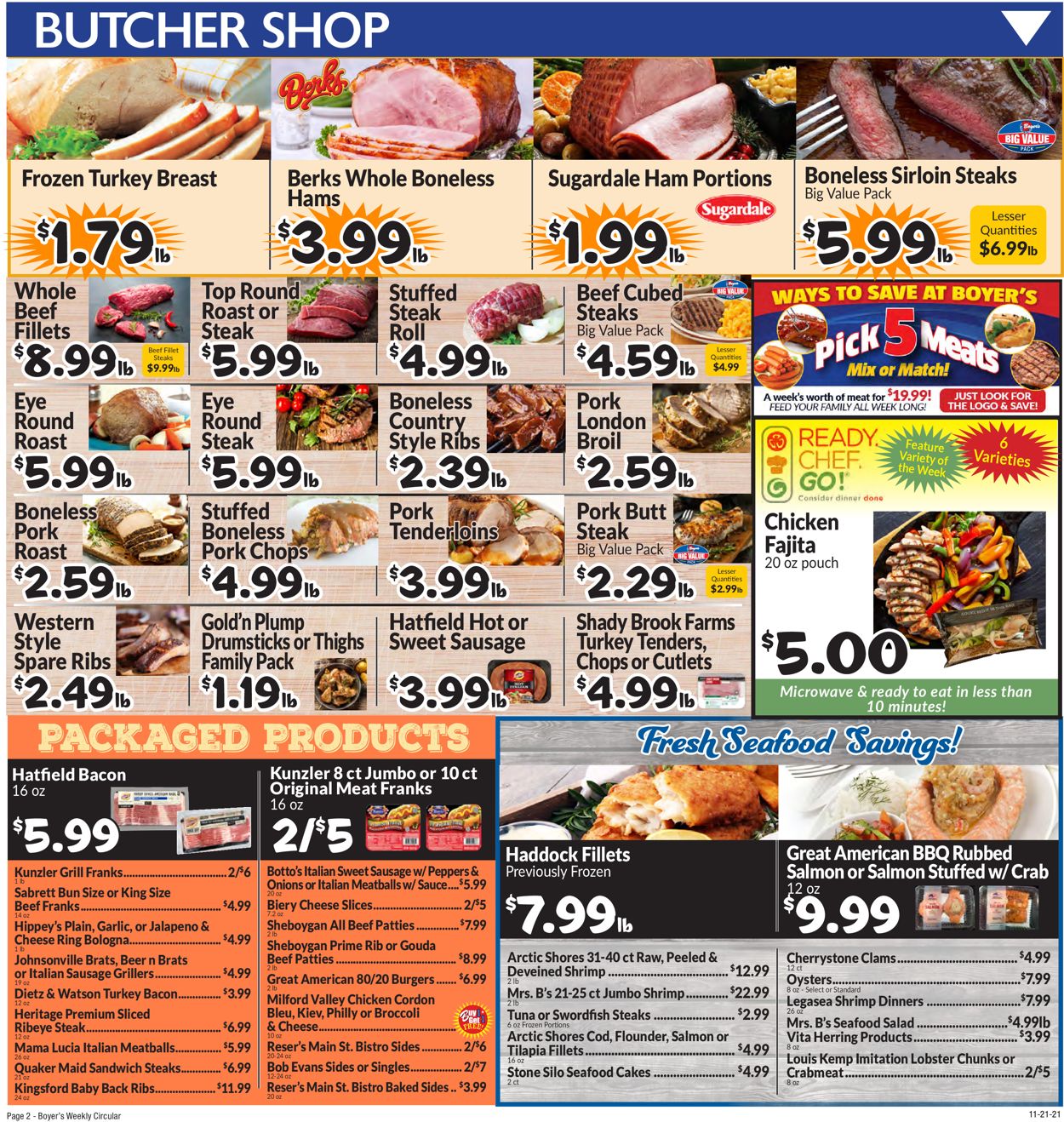 Catalogue Boyer's Food Markets THANKSGIVING 2021 from 11/21/2021