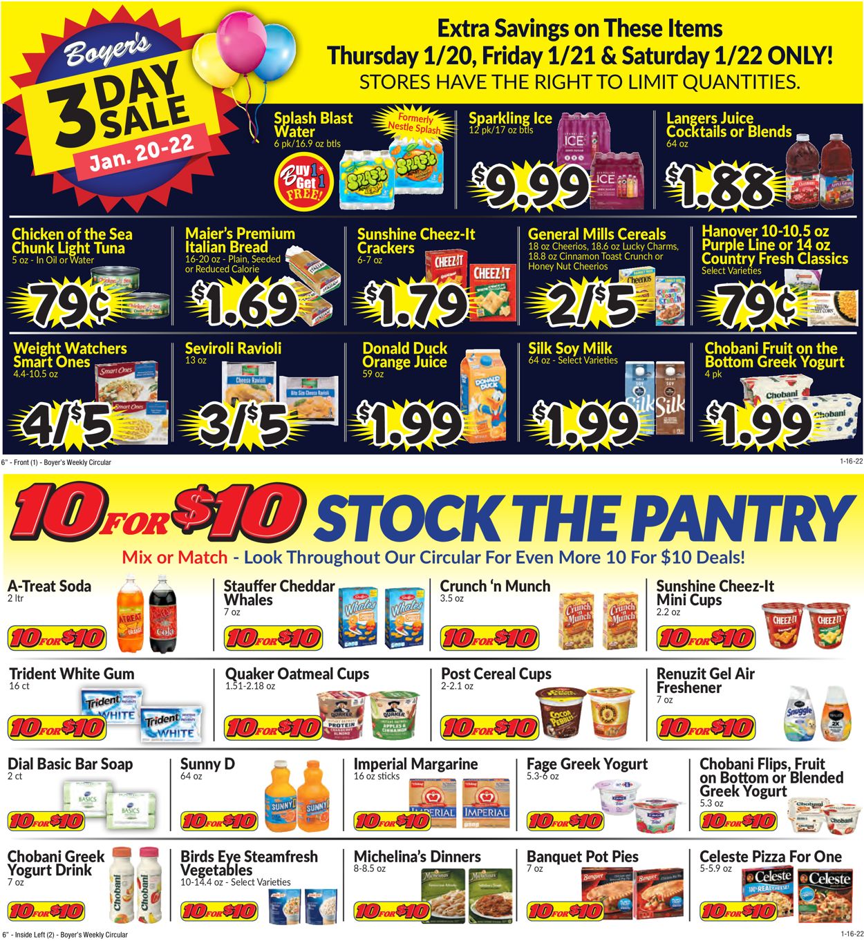 Catalogue Boyer's Food Markets from 01/16/2022