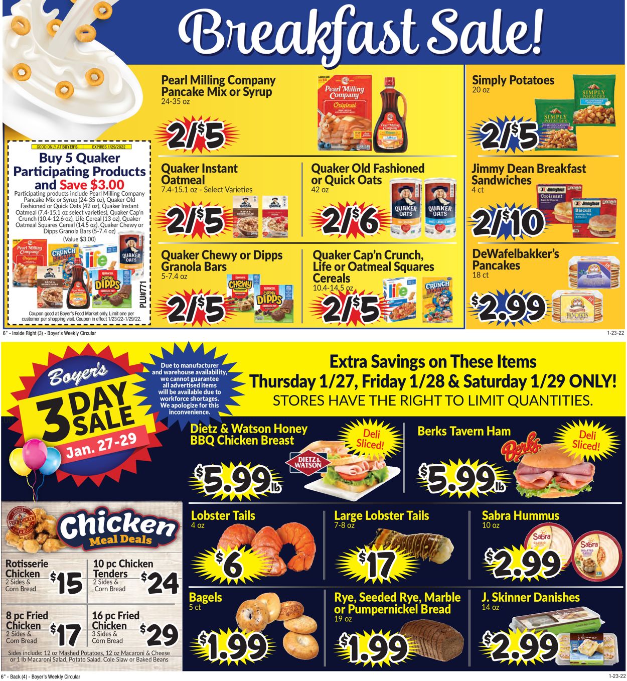 Catalogue Boyer's Food Markets from 01/23/2022