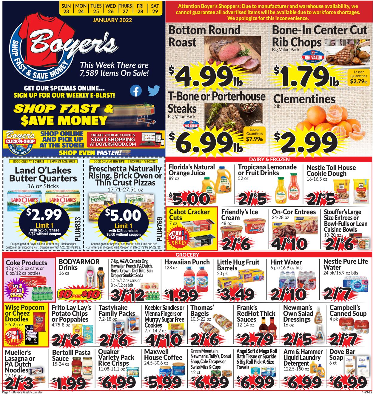 Catalogue Boyer's Food Markets from 01/23/2022