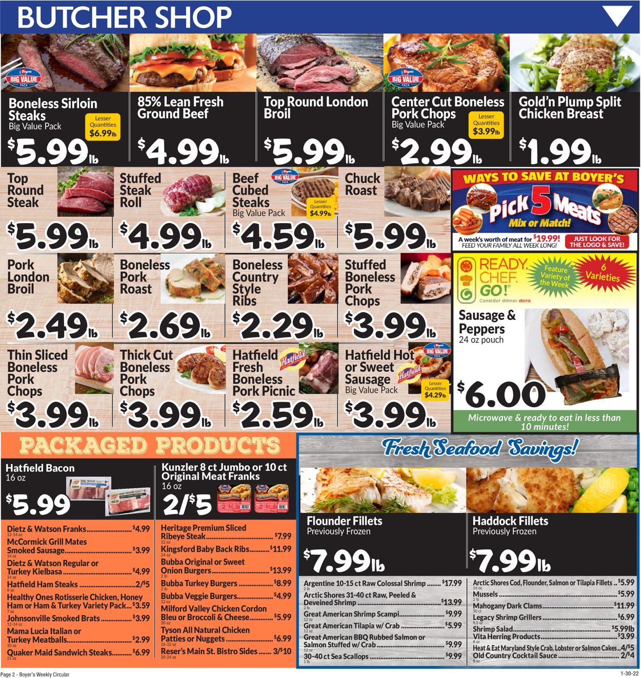 Catalogue Boyer's Food Markets from 01/30/2022