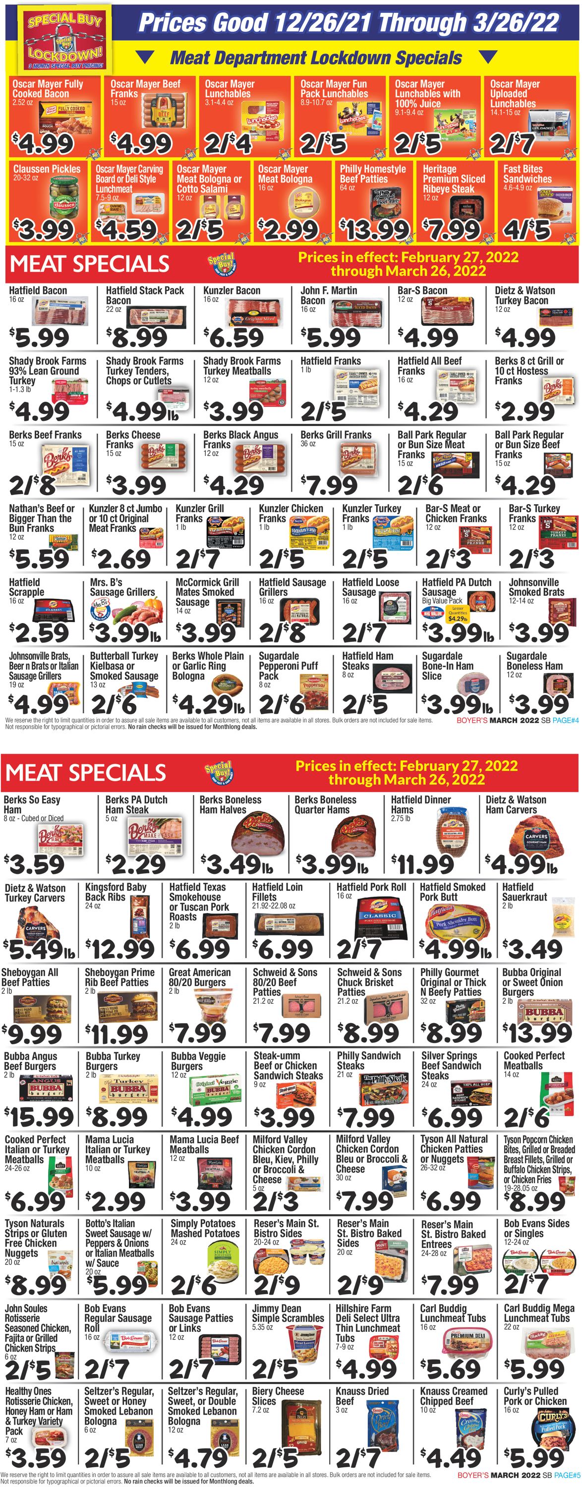 Catalogue Boyer's Food Markets from 02/27/2022