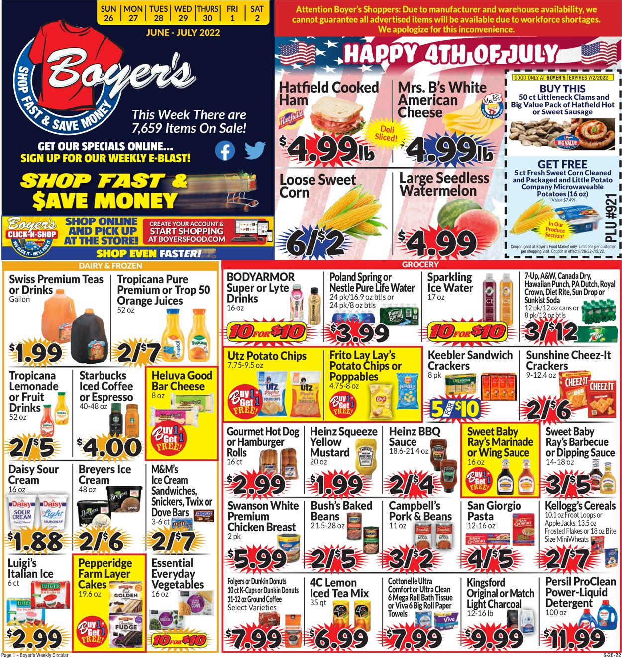 Catalogue Boyer's Food Markets from 06/26/2022