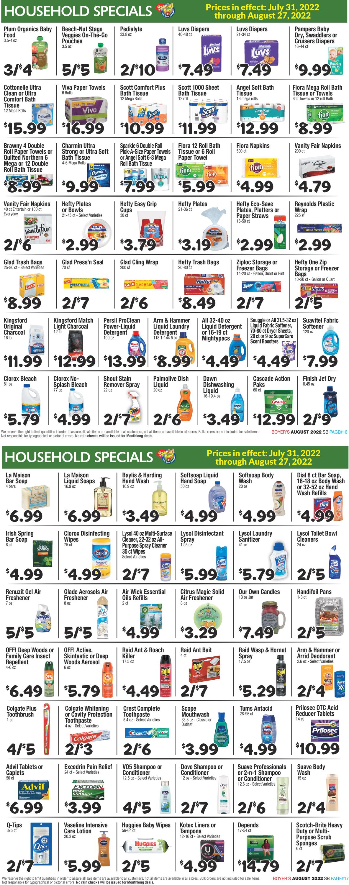 Catalogue Boyer's Food Markets from 07/31/2022