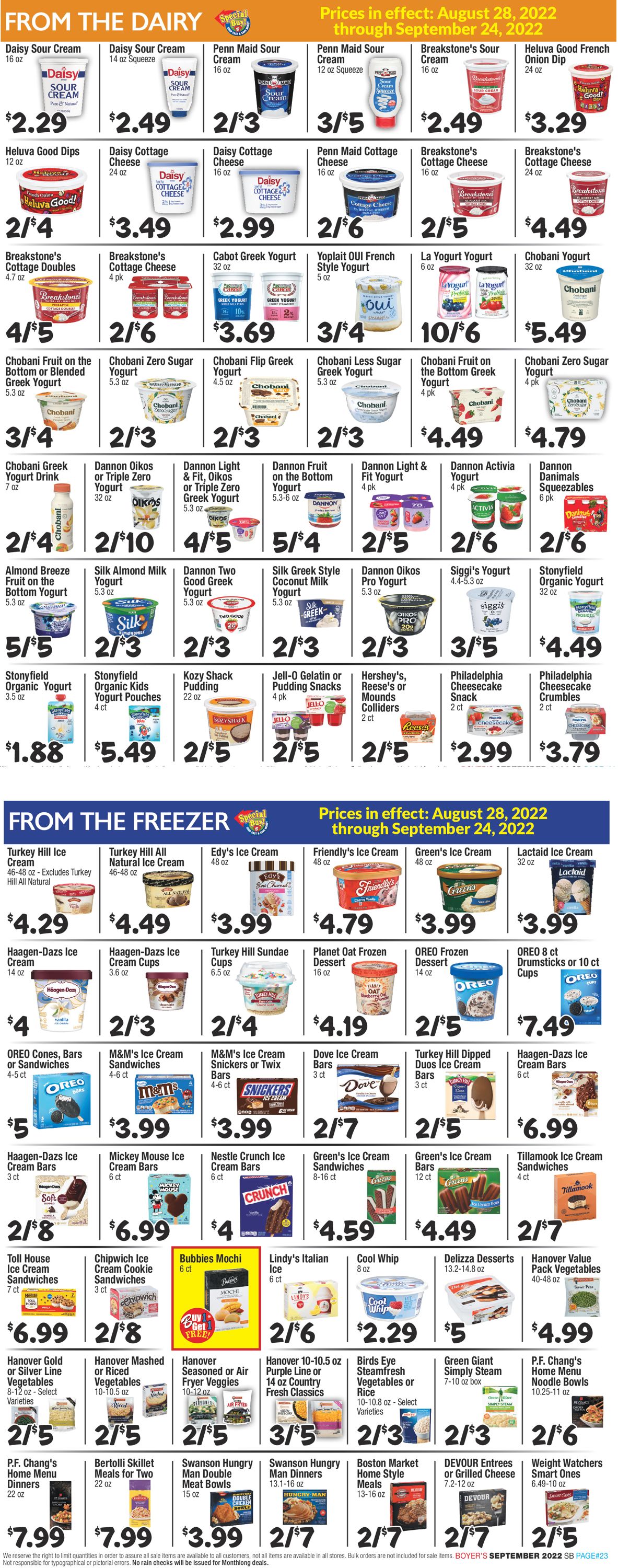 Catalogue Boyer's Food Markets from 08/28/2022