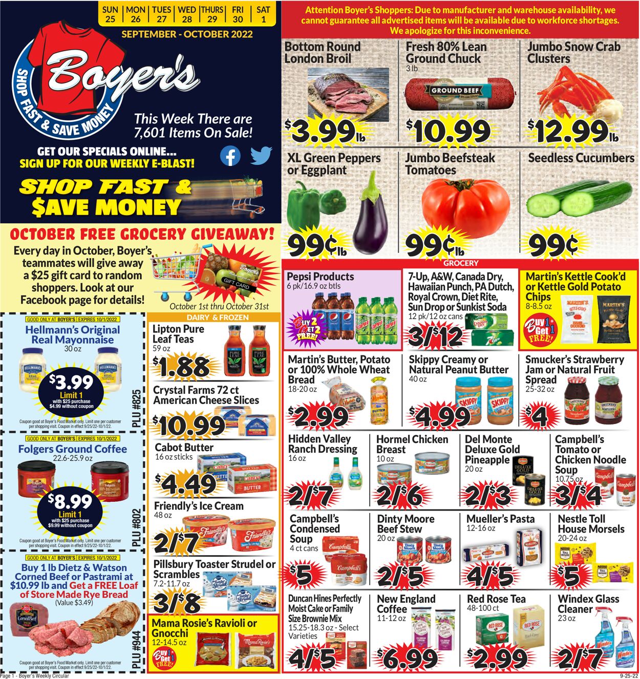 Catalogue Boyer's Food Markets from 09/29/2022