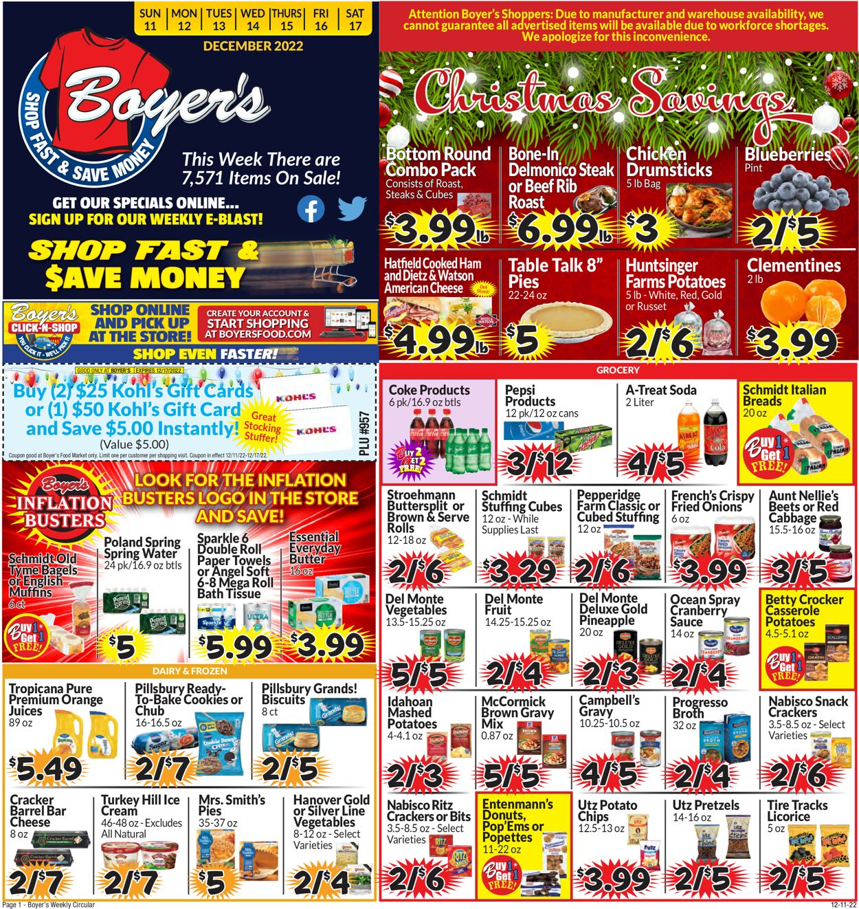 Catalogue Boyer's Food Markets from 12/11/2022