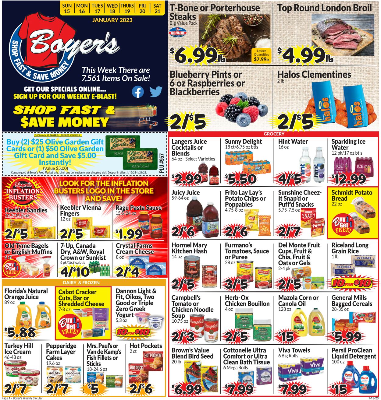 Catalogue Boyer's Food Markets from 01/15/2023
