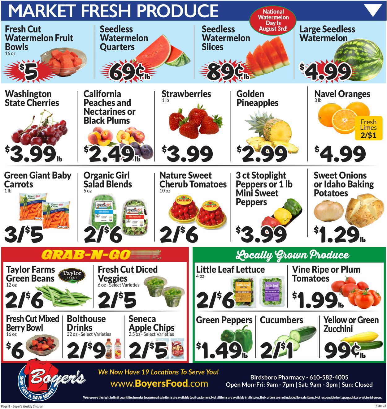 Catalogue Boyer's Food Markets from 07/30/2023