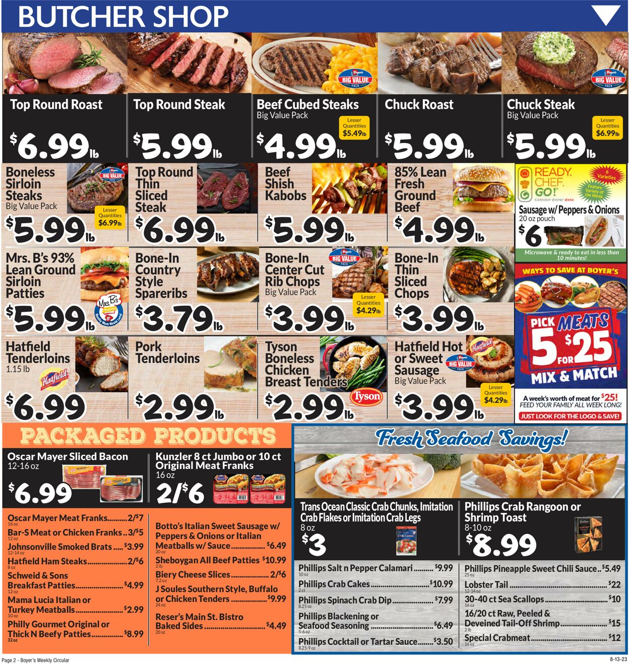Catalogue Boyer's Food Markets from 08/13/2023