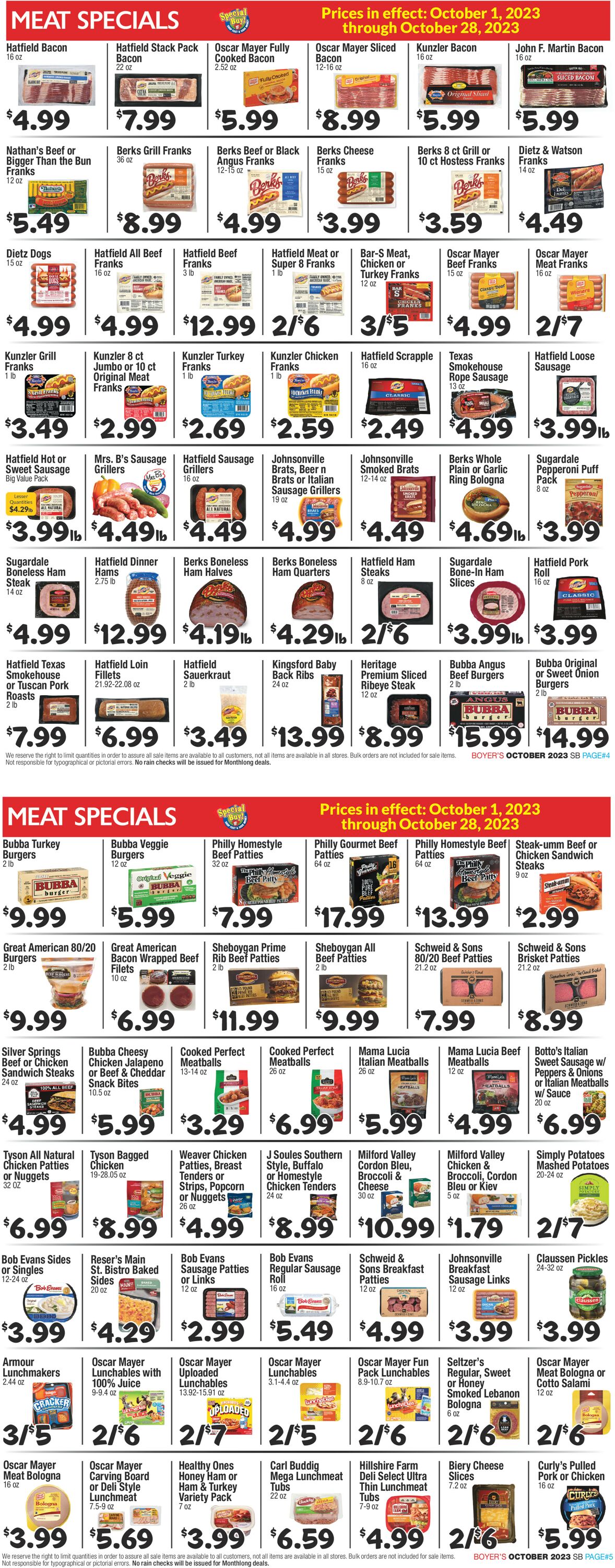 Catalogue Boyer's Food Markets from 10/01/2023