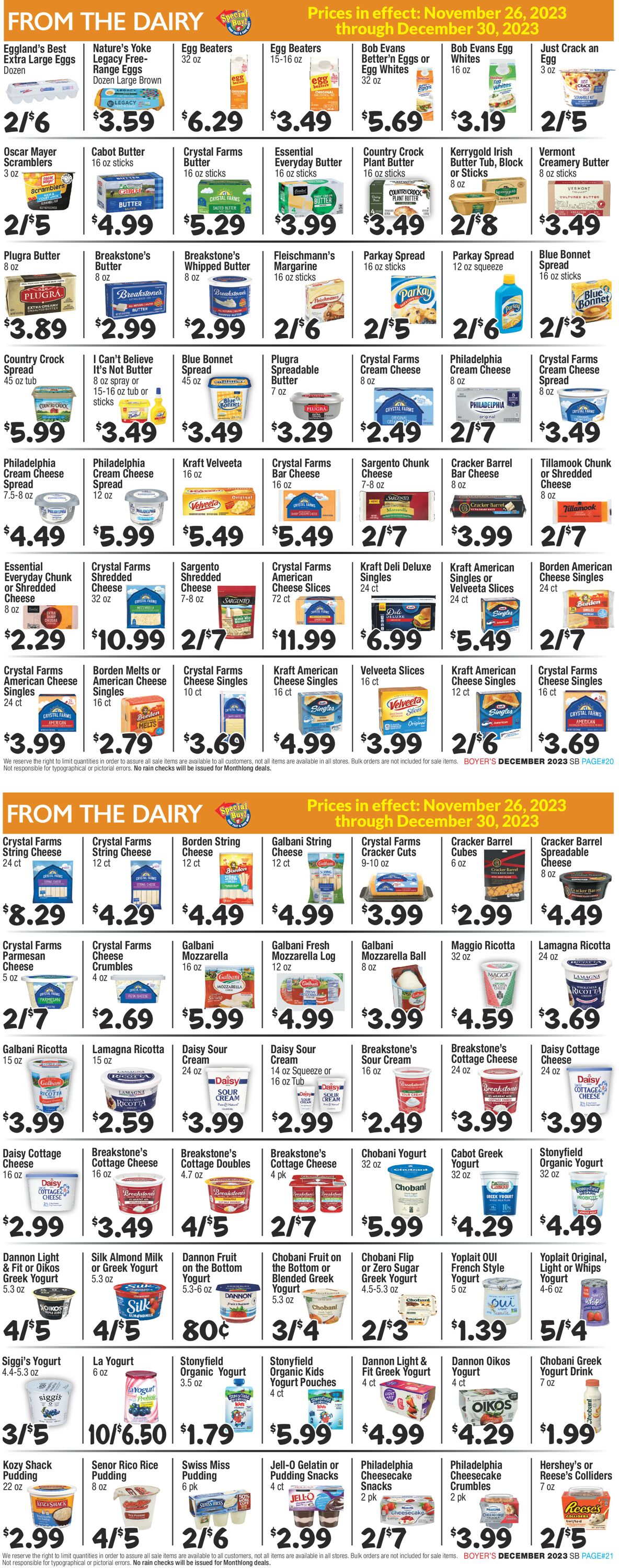 Catalogue Boyer's Food Markets from 11/26/2023
