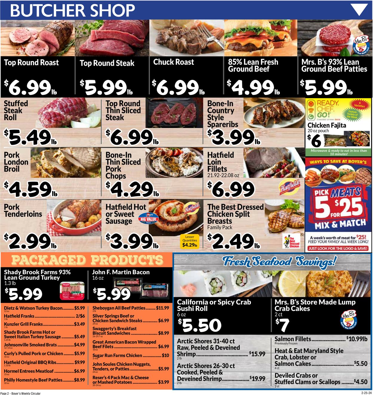 Catalogue Boyer's Food Markets from 02/25/2024