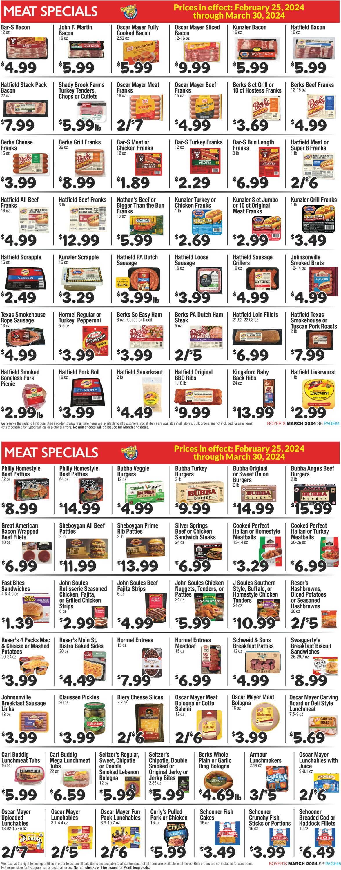 Catalogue Boyer's Food Markets from 02/25/2024
