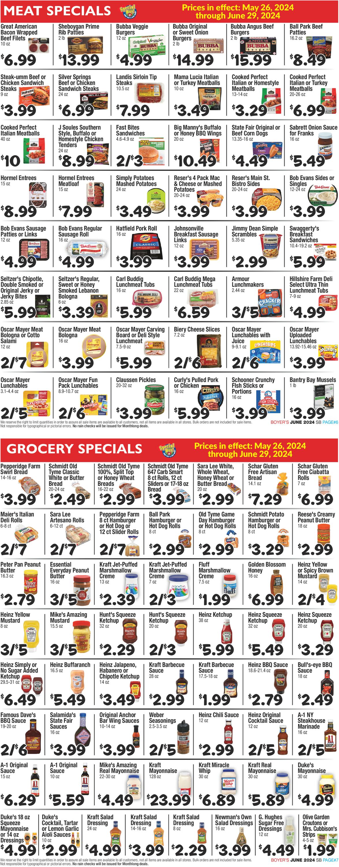 Catalogue Boyer's Food Markets from 05/26/2024
