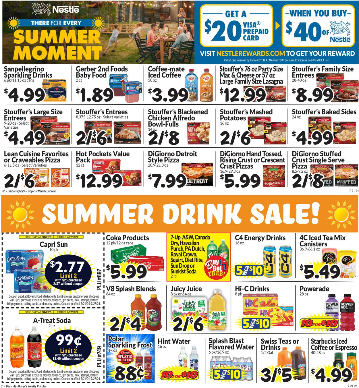 Catalogue Boyer's Food Markets from 07/21/2024