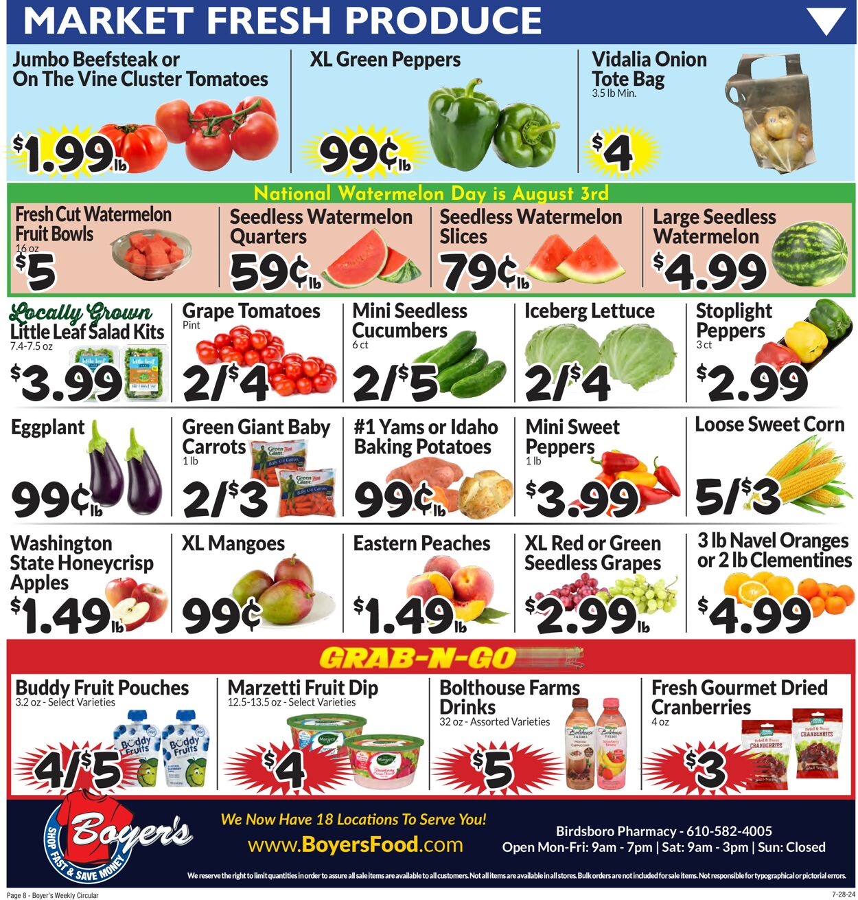 Catalogue Boyer's Food Markets from 07/28/2024