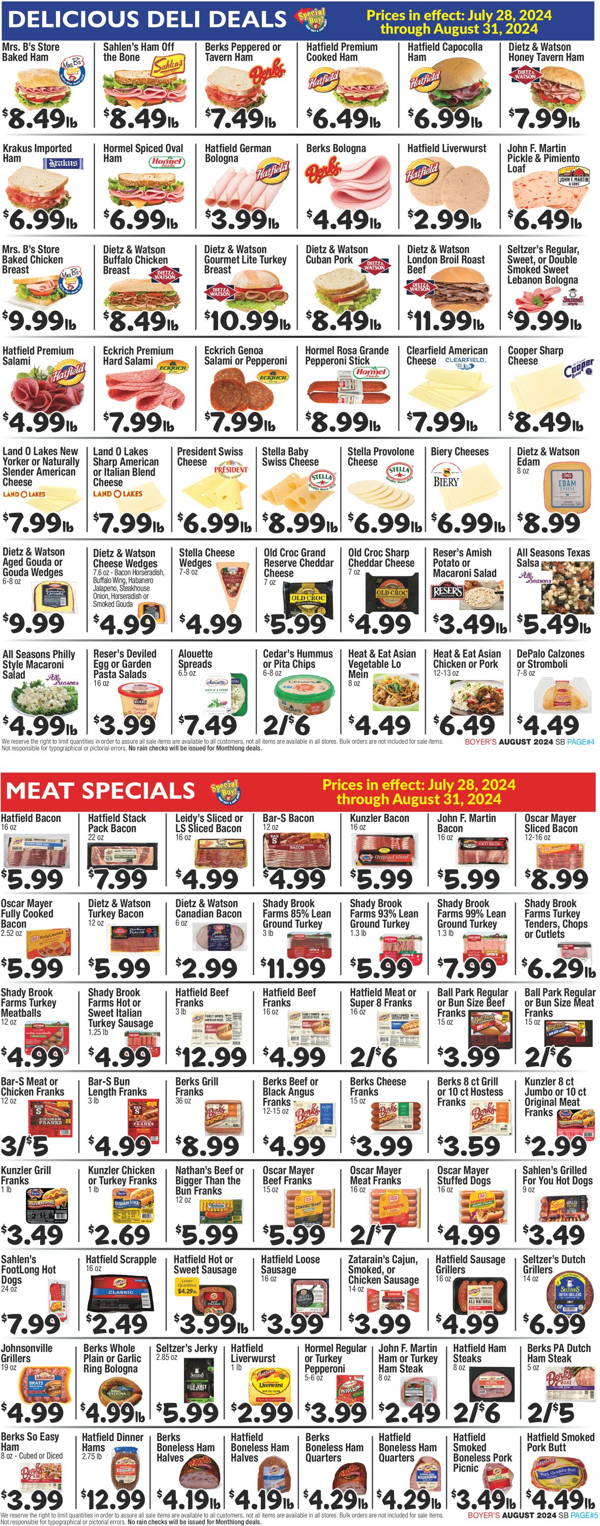 Catalogue Boyer's Food Markets from 07/28/2024