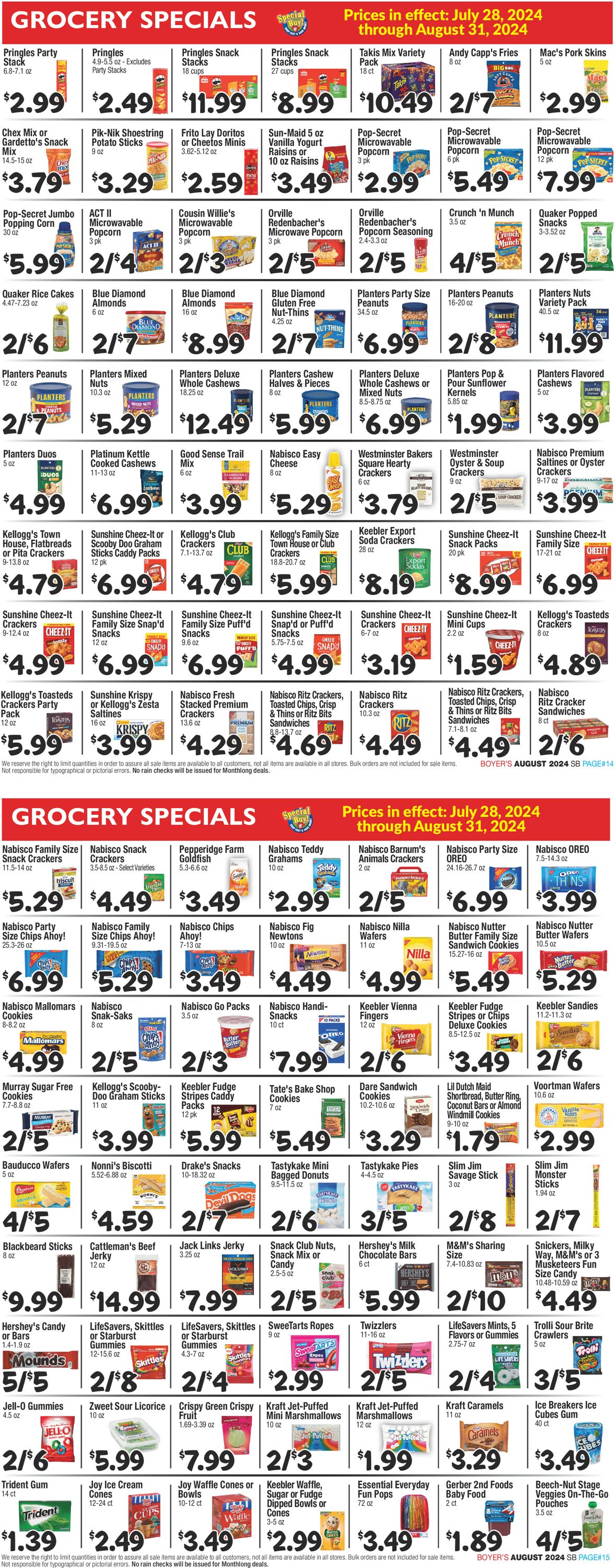 Catalogue Boyer's Food Markets from 07/28/2024