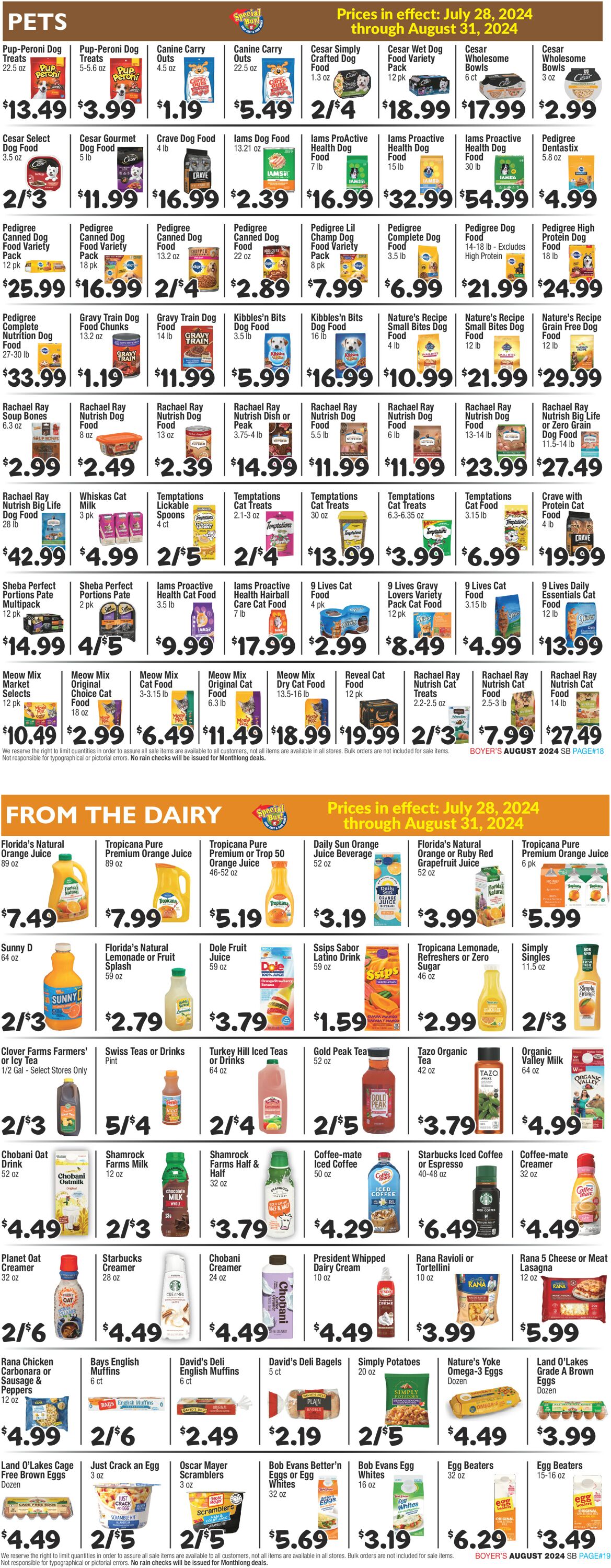 Catalogue Boyer's Food Markets from 07/28/2024